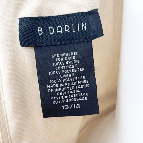 B.DARLIN GOLD SEQUIN MINI DRESS Cut Out/Bow   Prom Party Small - Picture 9 of 9